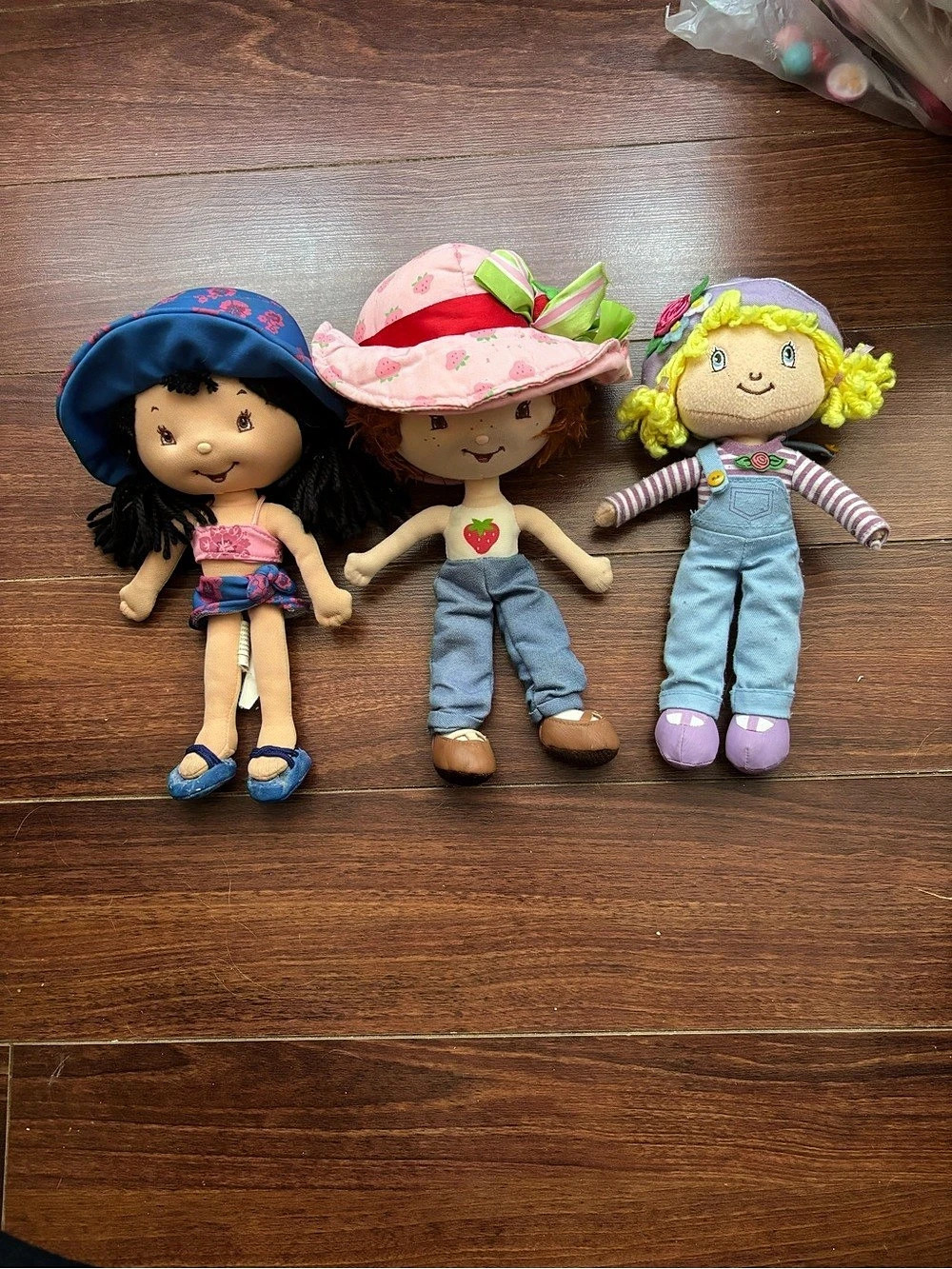 Strawberry Shortcake Plush Doll Lot (Bandai) Set of 3